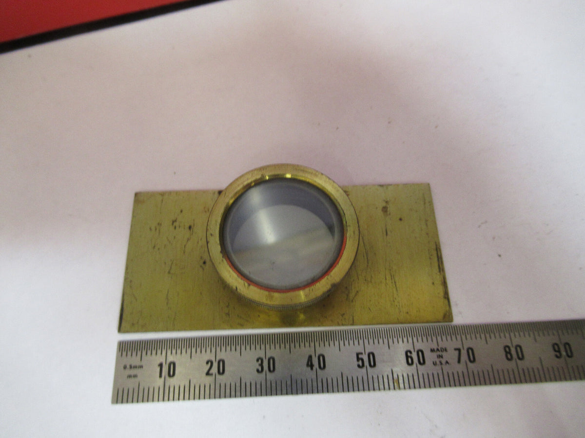 ANTIQUE BRASS COMPRESSORIUM STAGE LONDON MICROSCOPE PART AS PICTURED F8-A-45