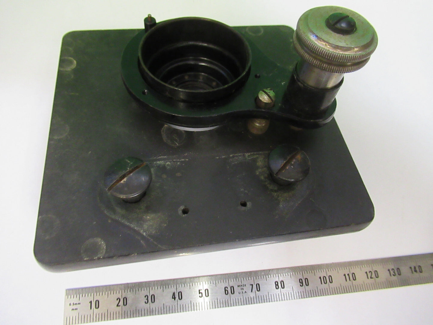 BAUSCH LOMB  STAGE TABLE ANTIQUE MICROSCOPE PART OPTICS AS PICTURED &F3-B-62