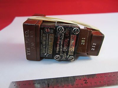 LOT 5 EA VINTAGE QUARTZ CRYSTALS WWII SIGNAL CORPS FREQUENCY CONTROL BIN#8X