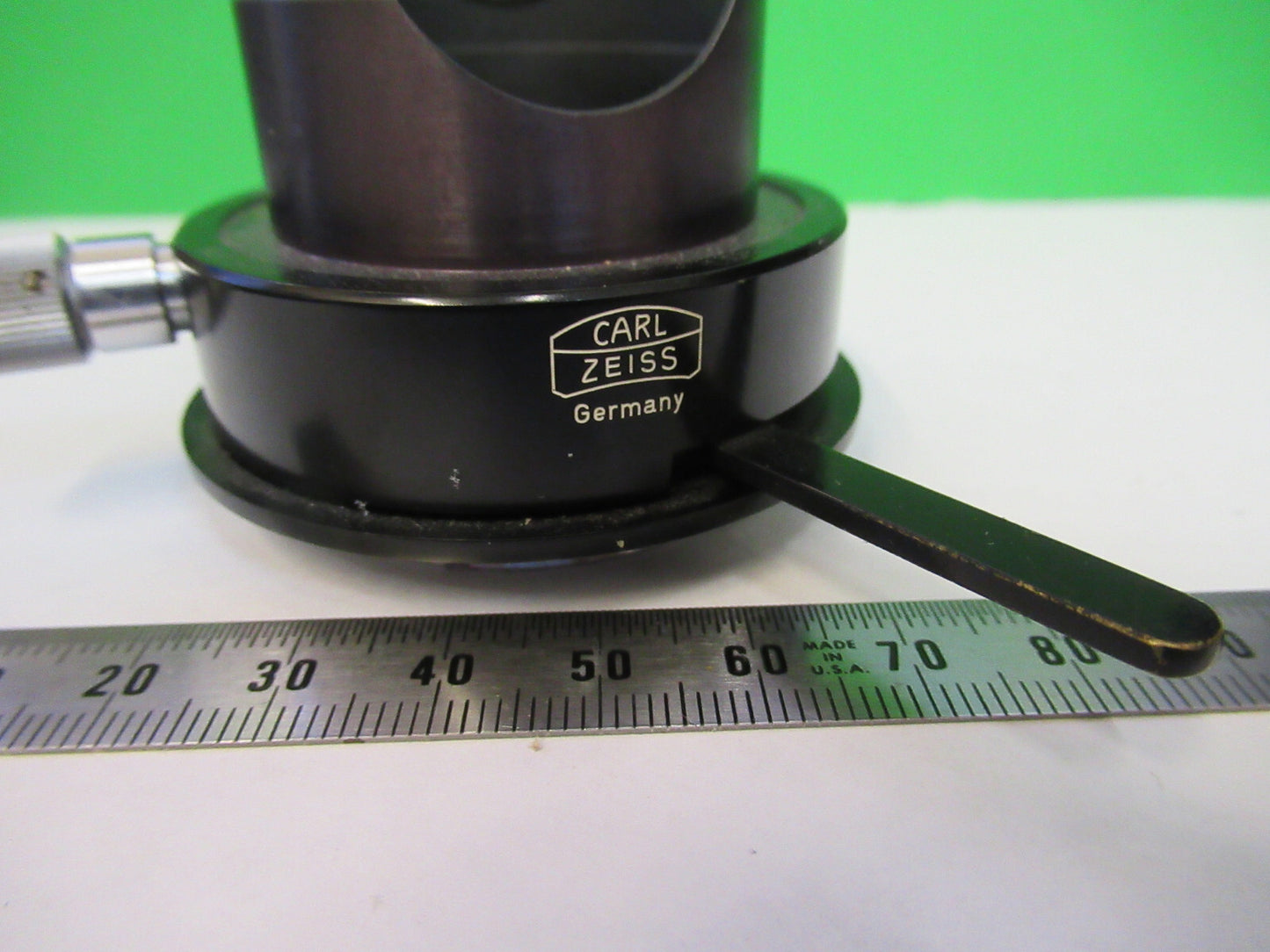CARL ZEISS GERMANY CONDENSER + IRIS MICROSCOPE PART AS PICTURED X9-B-24