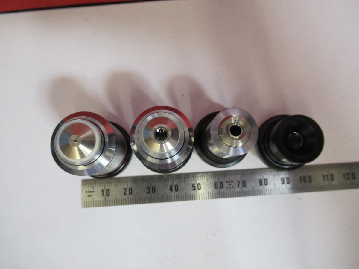 Olympus Japan Lot 100X 40X 10X 4X Microscope Part Objective