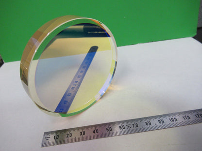 OPTICAL FLAT ZERODUR SCHOTT LASER OPTICS DICHROIC COATED AS PICTURED &F3-B-90
