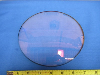 HUGE OPTICAL GLASS LENS 7.5" DIAMETER 6" FL MIL SPEC OPTICS AS PICTURED &FT-3-42