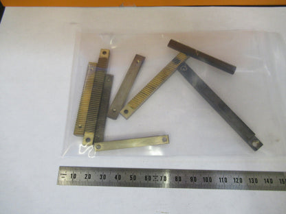 LOT WILD HEERBRUGG M20 BRASS LINEAR GEAR TEETH MICROSCOPE PART AS PIC &W3-B-73