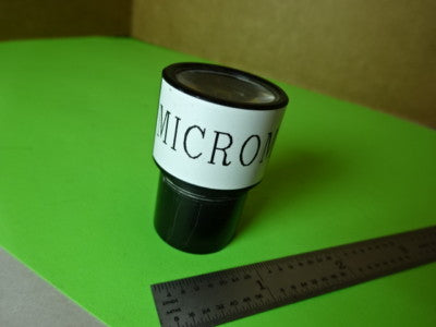 W10X HE WITH MICROMETER POINTER EYEPIECE OPTICS MICROSCOPE PART AS IS #L5-B-33
