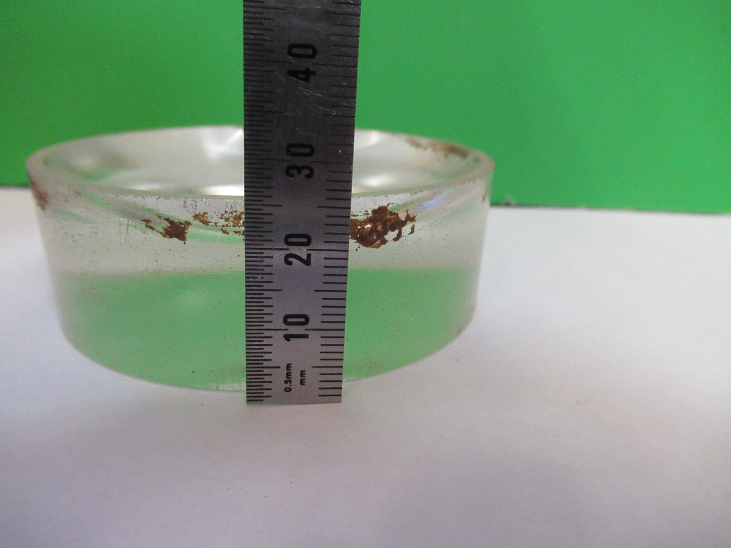 HUGE OPTICAL PLANO CONCAVE RARE GLASS MIL SPEC OPTICS AS PICTURED V3-A-02