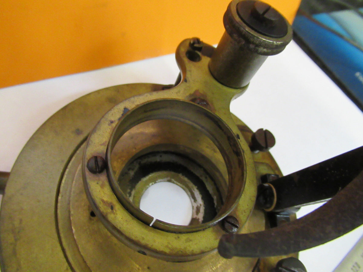 ANTIQUE REICHERT AUSTRIA STAGE POL HOLDER MICROSCOPE PART AS PICTURED Y4-A-115