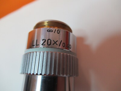 LEITZ OBJECTIVE LL20X INFINITY LENS MICROSCOPE OPTICS AS PICTURED &14-B-37