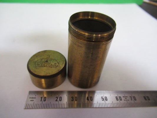 Antique Brass Ernst Leitz "3" Canister Objective Microscope Part