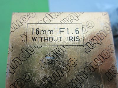 OPTICAL VIDEO CAMERA MICROSCOPE LENS COSMICAR 16 mm AS IS BIN#58-17
