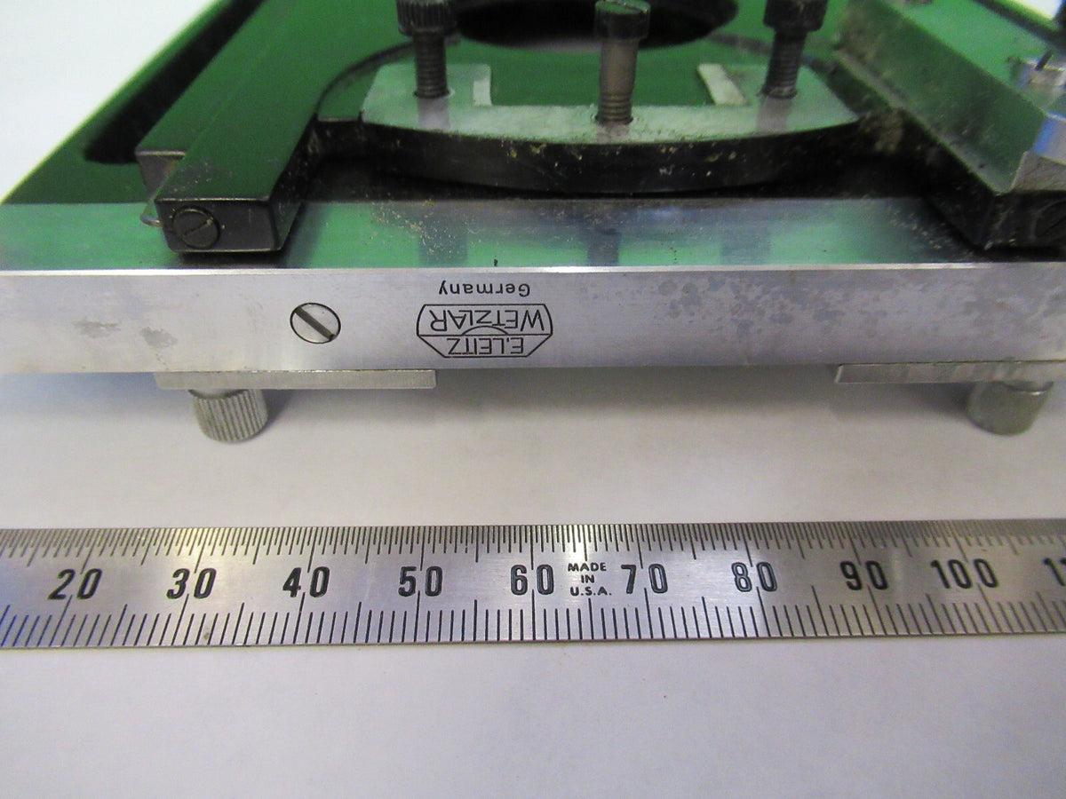LEITZ GERMANY XY STAGE TABLE CLIPS MICROSCOPE PART AS PICTURED X4-A-26
