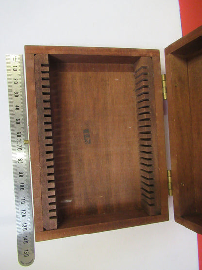 Antique wood box Spencer Lens Co. American Optical Co. for glass slides Microscope Part