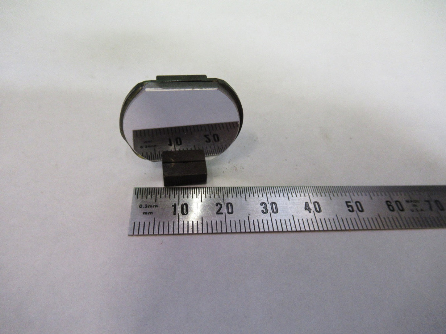 OPTICAL FLAT MIRROR OPTICS  MICROSCOPE PART AS PICTURE U8-A-31