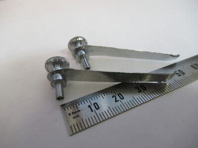 AO SPENCER PAIR CLIPS MICROSCOPE PART AS PICTURED Q3-B-82