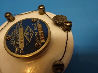 ANTIQUE QUARTZ CRYSTAL RADIO CERAMIC PRECISION FREQUENCY CONTROL AS IS #90-53