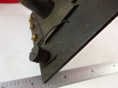 ANTIQUE BRASS MICROSCOPE PART LENS MICROMETER  OPTICS  #L9-B12