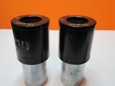 Lot 2 Ea Nikon Japan HKW10X Bi Eyepiece Optics Microscope