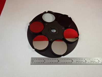 MICROSCOPE POLYVAR REICHERT LEICA FILTER MIRROR WHEEL OPTICS AS IS B#C5-H-10