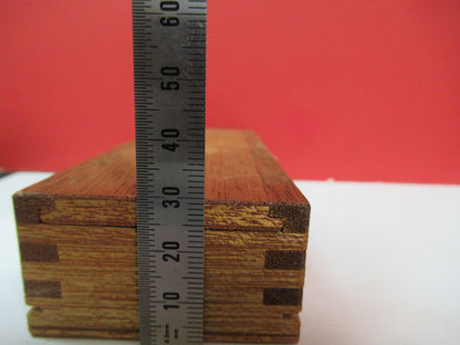 ANTIQUE WOOD CONTAINER EMPTY BAUSCH LOMB USA MICROSCOPE PART T9-A-40