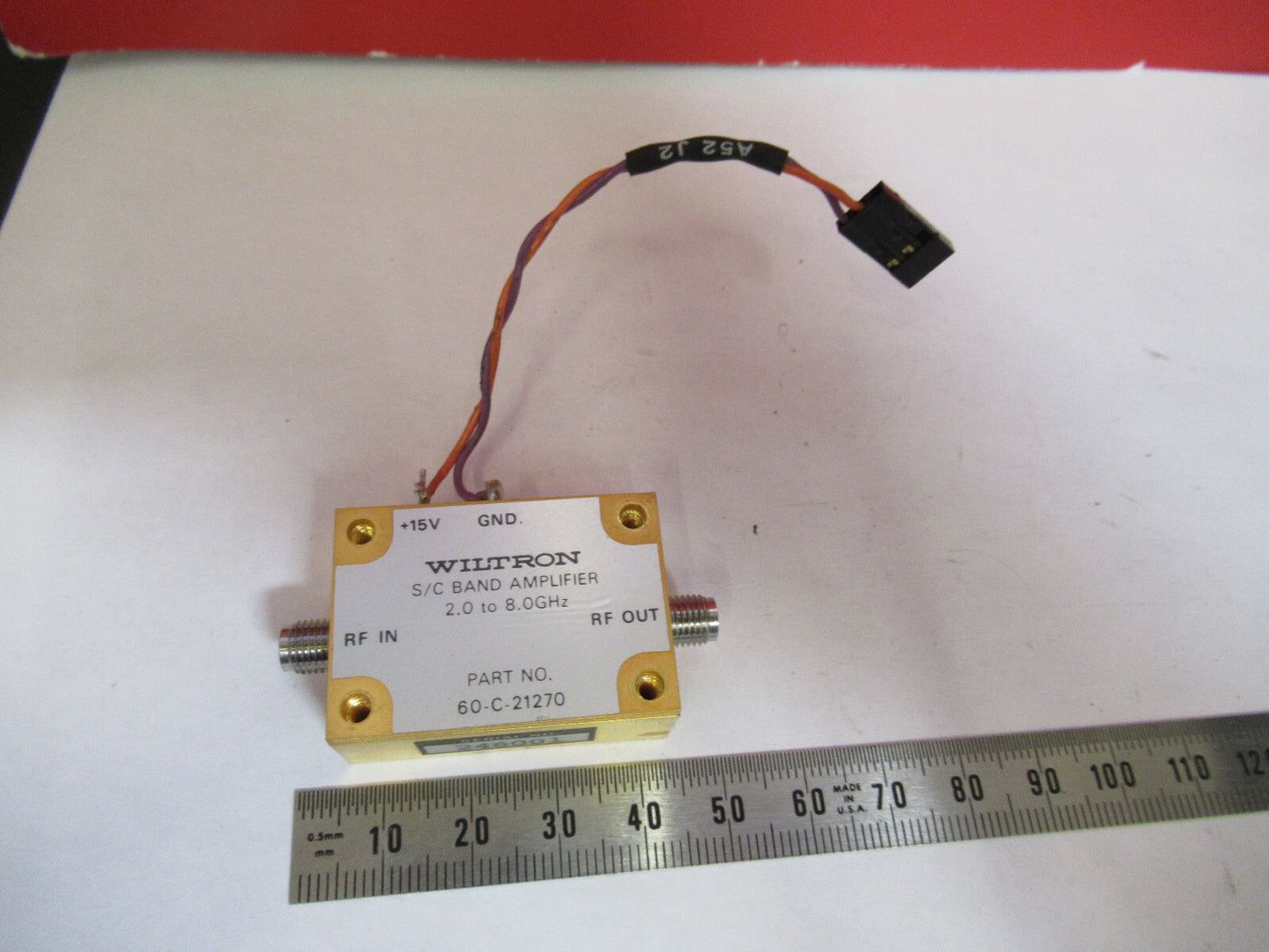 AMPLIFIER 60-C-21270 MICROWAVE RF FREQUENCY 8 GHz  WILTRON  AS PICTURED T7-A-45