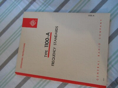 Collectable Rare General Radio Gr 1100-A Frequency Standard Manual i 1960