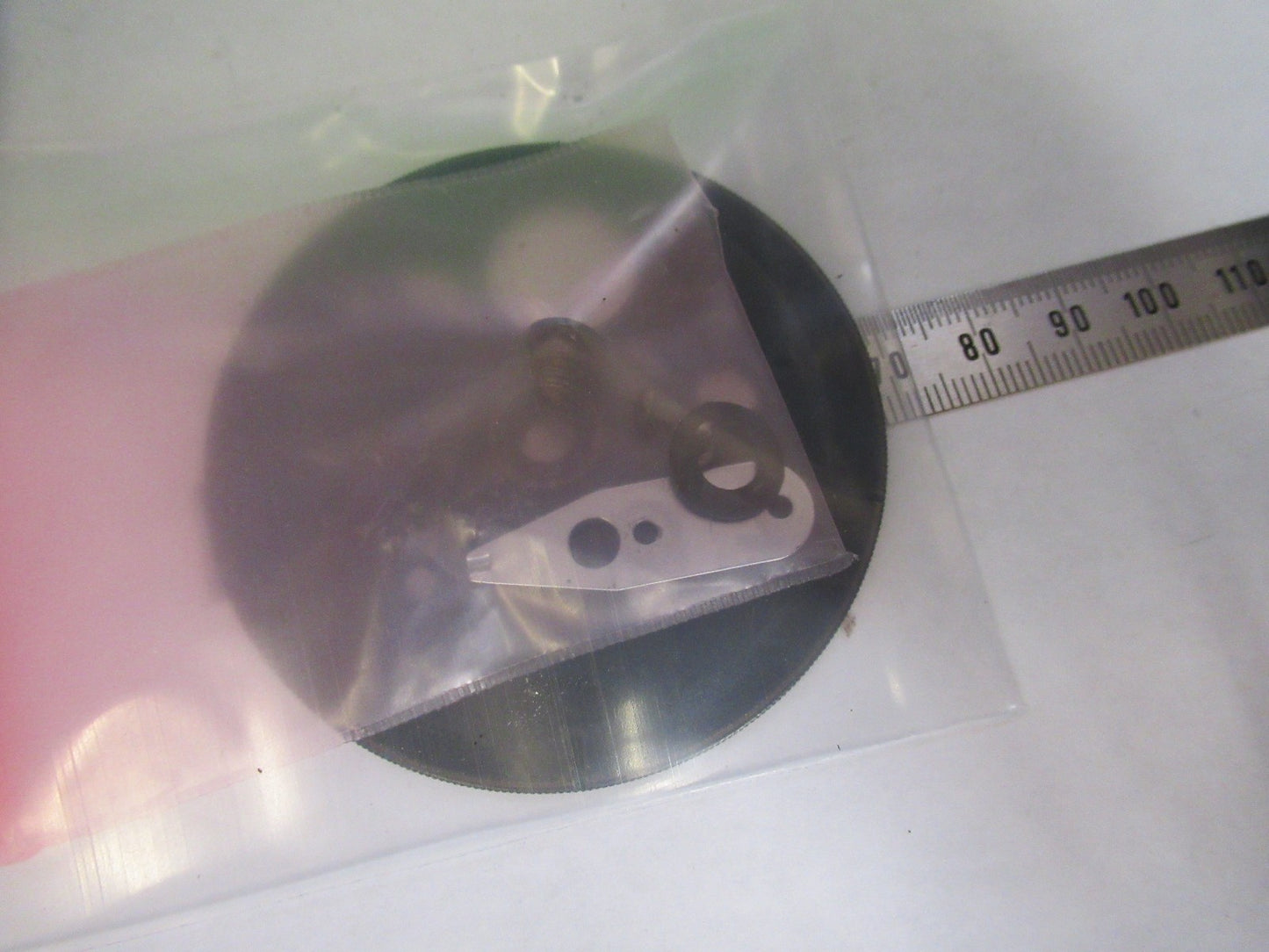 BAUSCH LOMB ANTIQUE CONDENSER HOLES ASSEMBLY MICROSCOPE PART AS PICTURED T3-B-50