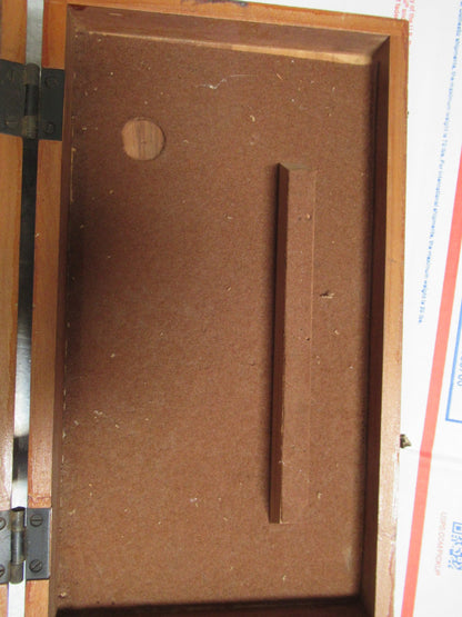 ANTIQUE WOOD BOX BAUSCH LOMB ACCESSORIES EMPTY MICROSCOPE PART AS PICTURED TD-4