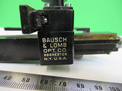 Antique Bausch & Lomb Xy Stage Assembly Microscope Part