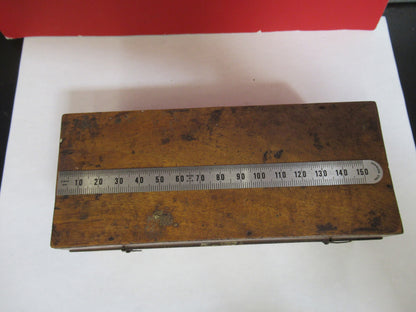 ANTIQUE WOOD CONTAINER EMPTY VERY OLD SCOPE  MICROSCOPE PART AS PICTURED T9-A-50