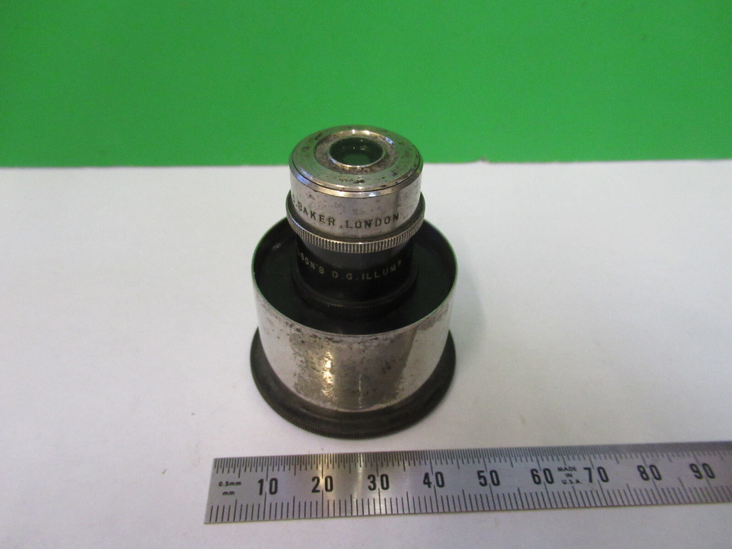 Antique Baker UK Condenser Rare Microscope Part