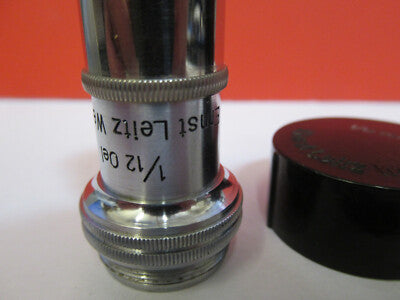 Antique Ernst Leitz "1/12" Objective 100X Microscope Part
