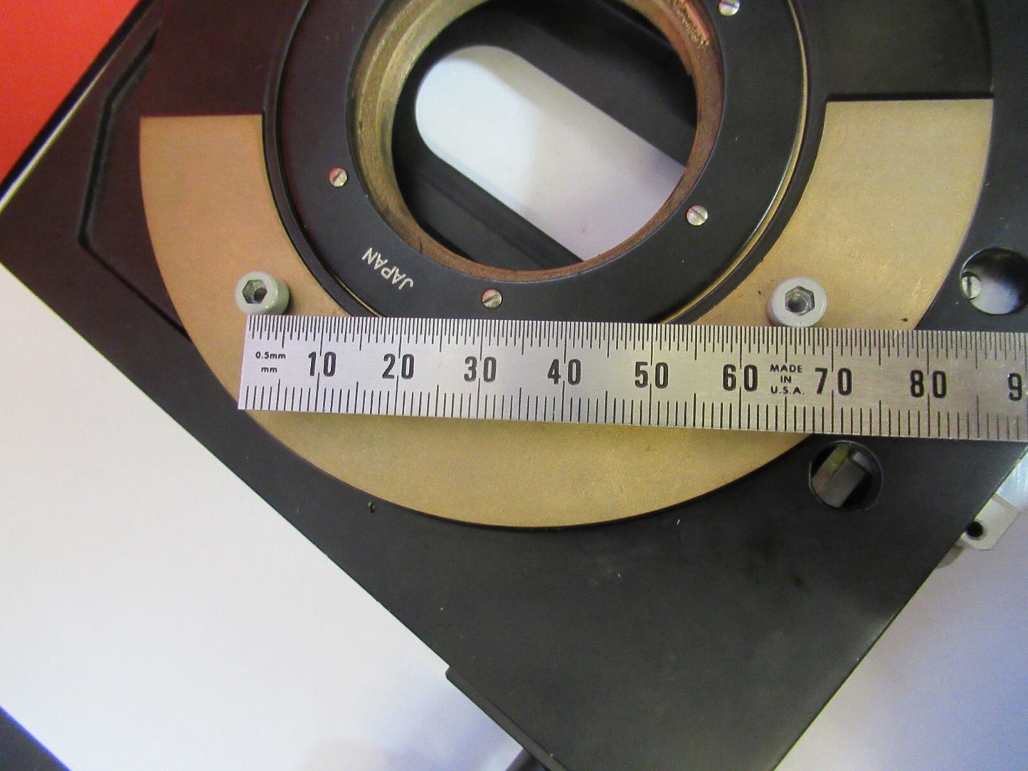 Tiyoda Japan Pol Stage Xy Table Rotable Microscope Part