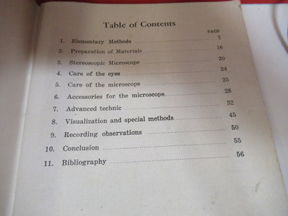 American Optical Co. Spencer Lens Co. Booklet 1941 Antique Microscope Part
