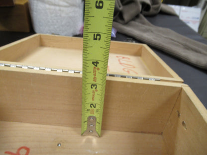 ANTIQUE EMPTY WOOD BOX MICROSCOPE PART AS PICTURED TE-4