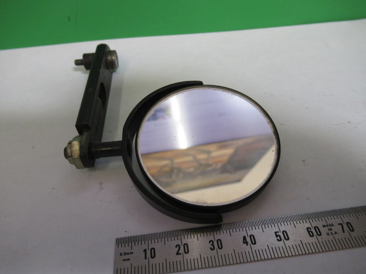 ANTIQUE BAUSCH LOMB MIRROR ASSEMBLY OPTICS MICROSCOPE PART AS PICTURED T5-A-63