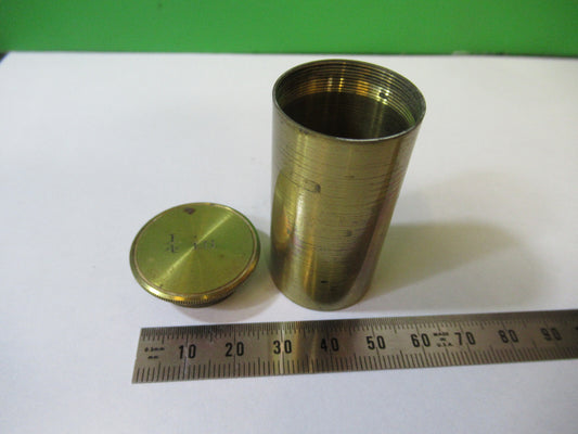 Antique Brass England United Kingdom Empty Can Microscope