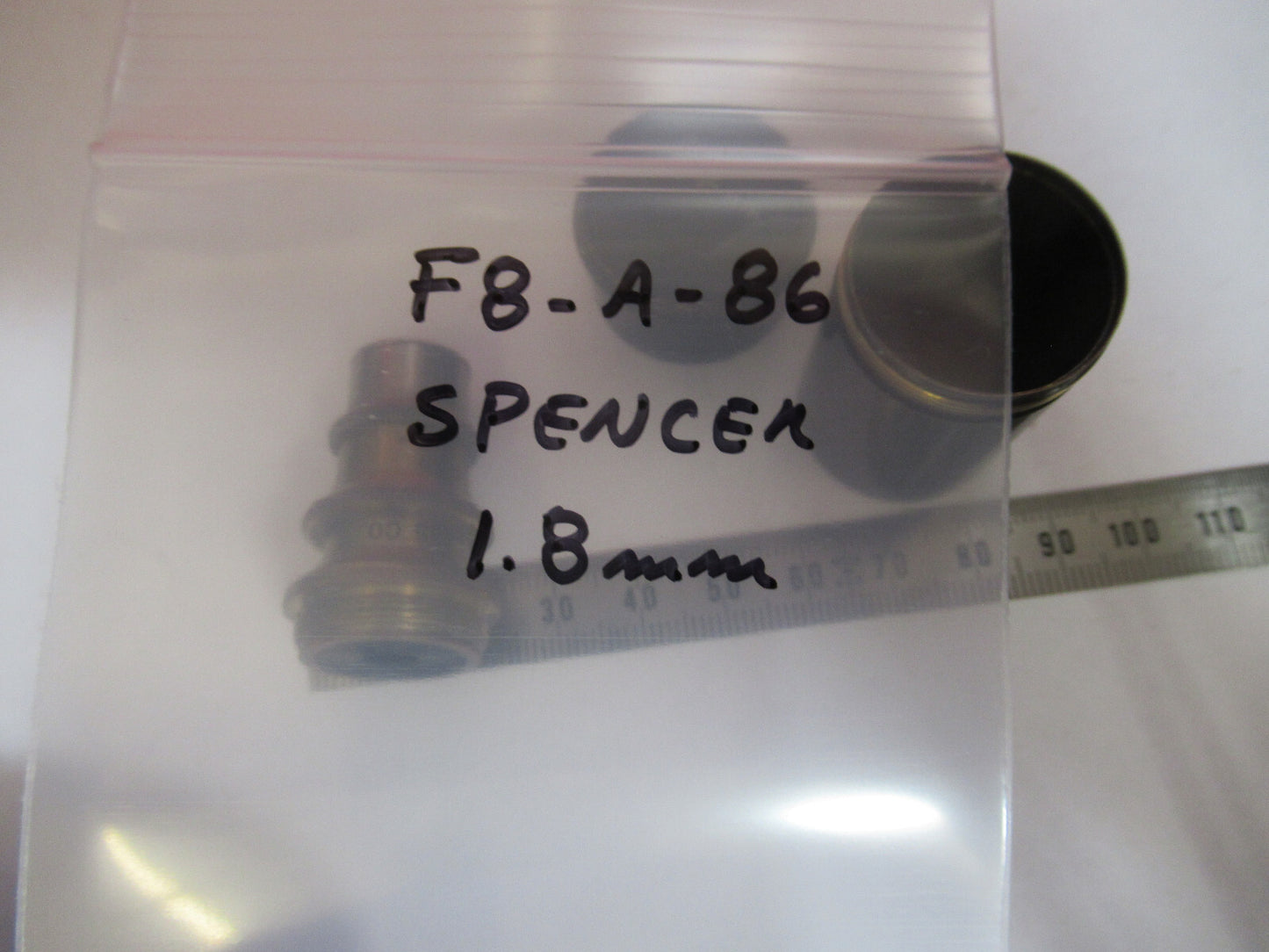 ANTIQUE BRASS SPENCER 1.8mm OBJECTIVE MICROSCOPE AS PICTURED &F8-A-86