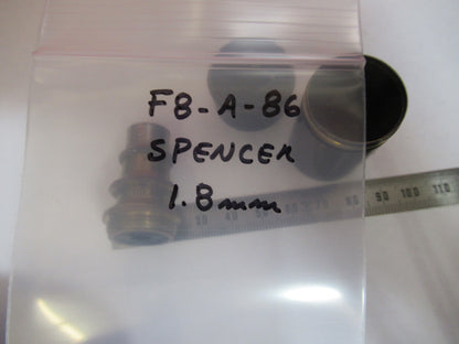 ANTIQUE BRASS SPENCER 1.8mm OBJECTIVE MICROSCOPE AS PICTURED &F8-A-86