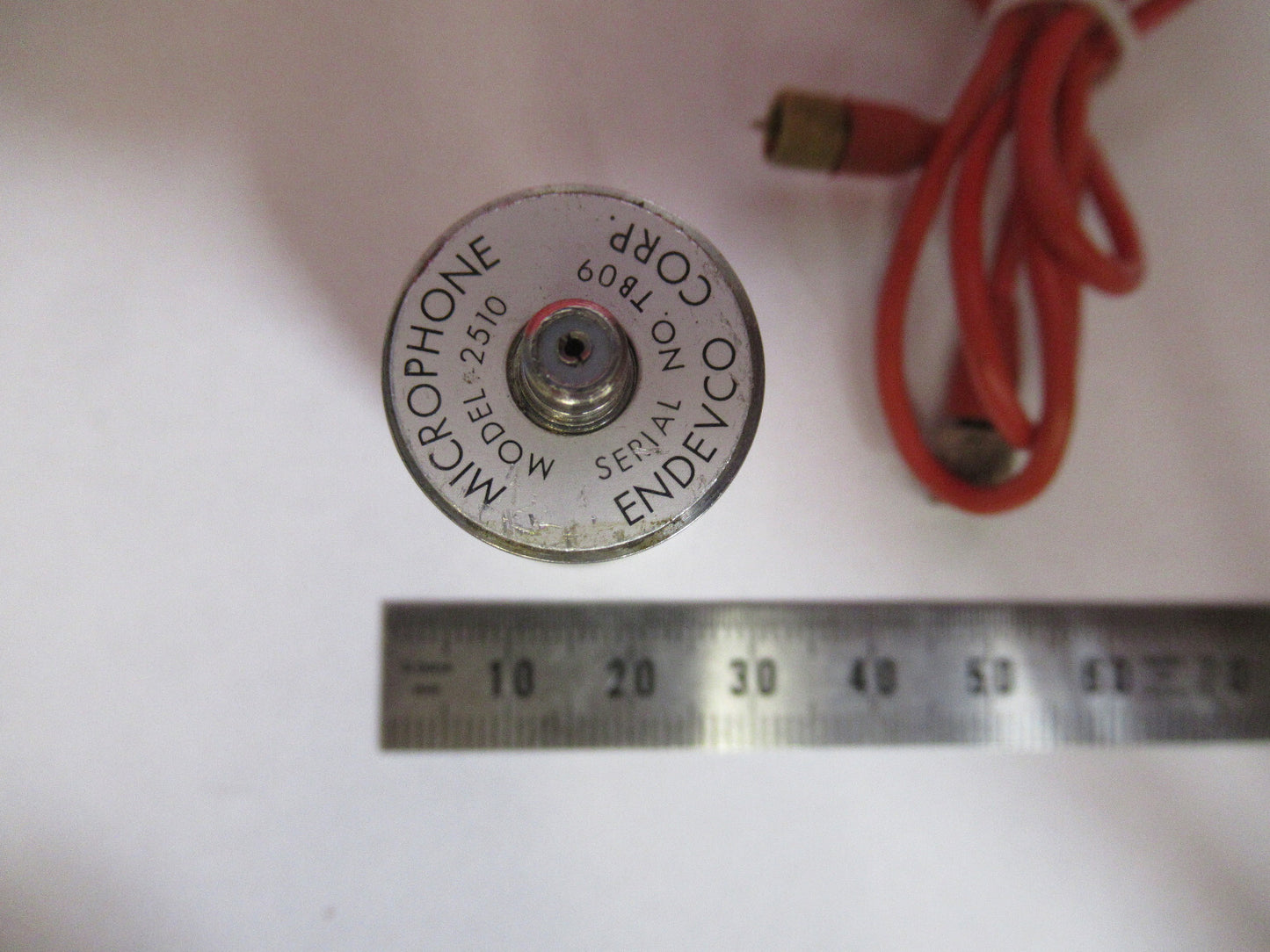 ENDEVCO HIGH INTENSITY MICROPHONE 2510 PRESSURE SENSOR AS PICTURED &S9-A-42