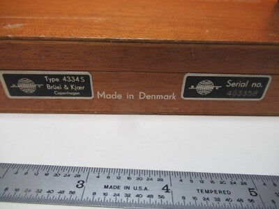 EMPTY MAHOGANY WOOD BOX BRUEL KJAER INSTRUMENT AS PICTURED &16-B-21