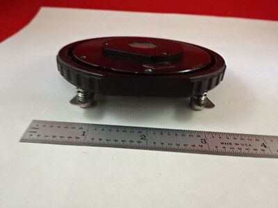 MICROSCOPE PART UNKNOWN SPECIMEN TABLE STAGE + CLIPS AS IS #G3-B-05