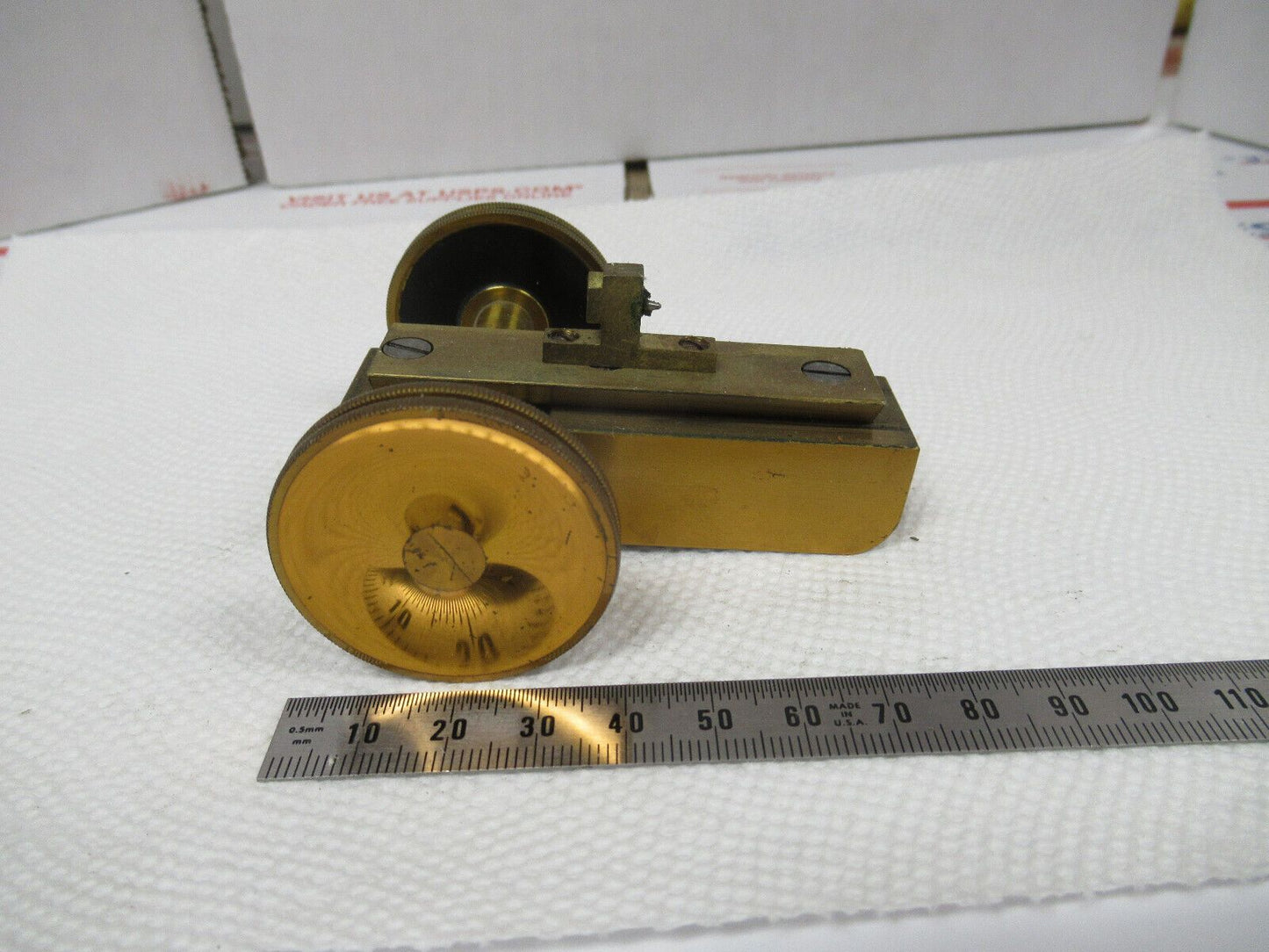 MIKROSKOPTEIL, ANTIKE BAUSCH LOMB-RAHMEN, GROSS EINSTELLBAR, WIE ABGEBILDET, BIN#W1-A-105