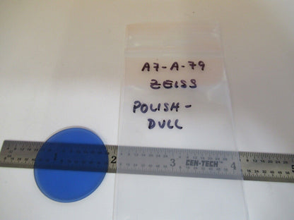 CARL ZEISS JENA BLUE GLAS FILTER OPTICS MIKROSKOP TEIL WIE ABGEBILDET &amp;A7-A-79