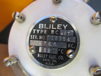 BLILEY ELECTRIC BC46  RARE QUARTZ CRYSTAL FREQUENCY CONTROL AS PIC #FT-1-B-16