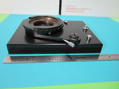 MICROSCOPE PART POLARIZER INSERT GERMANY POLARIZED OPTICS AS PICTURED BIN#B6-04