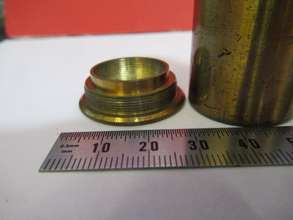 ANTIQUE BRASS EMPTY OBJECTIVE CAN CROUCH MICROSCOPE PART AS PICTURED F8-A-05