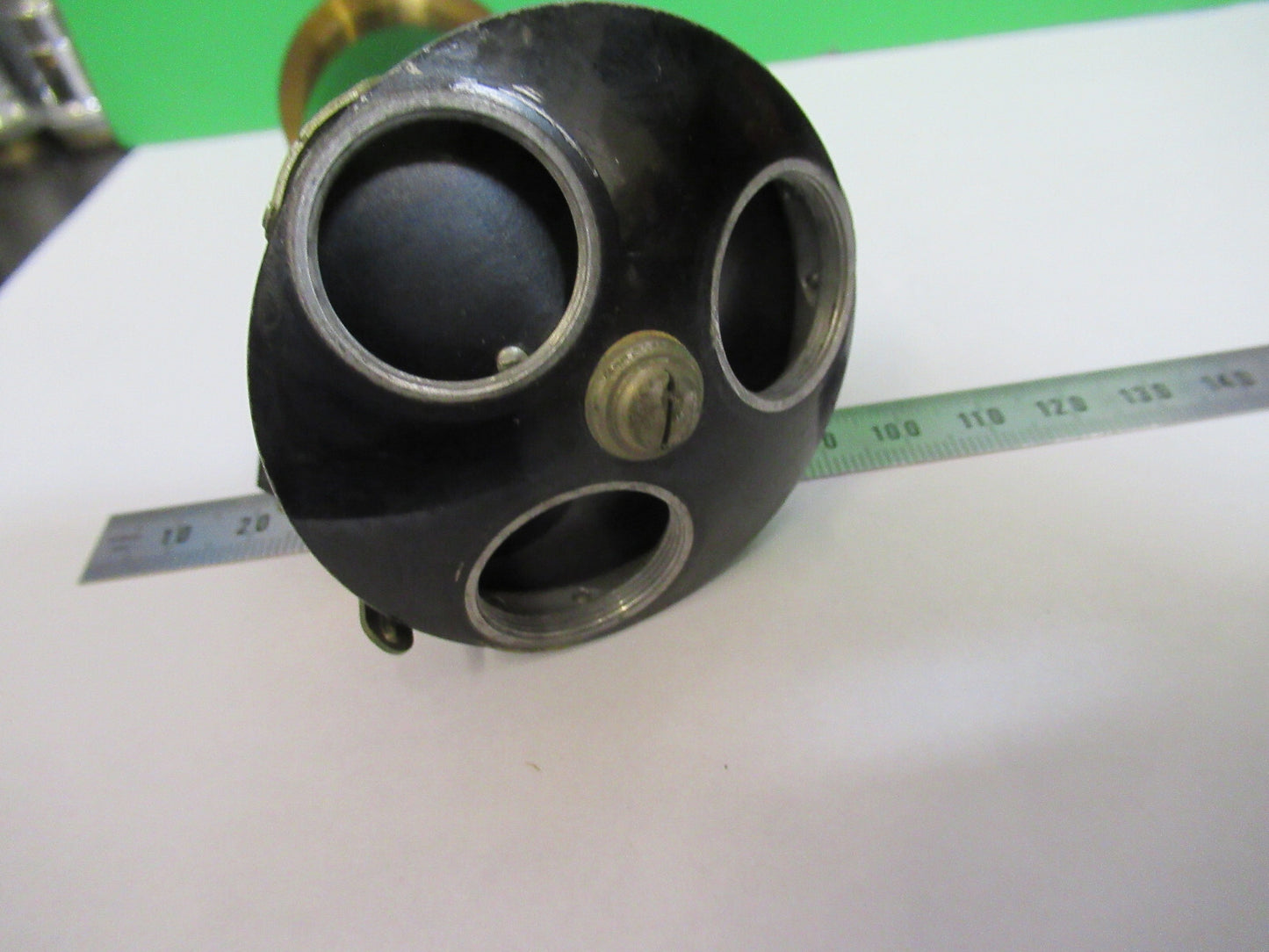 Antique Brass Bausch & Lomb Tubus + Nosepiece Microscope Part