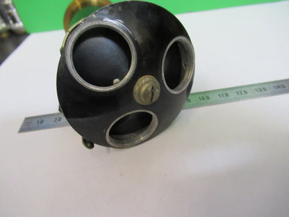 Antique Brass Bausch & Lomb Tubus + Nosepiece Microscope Part