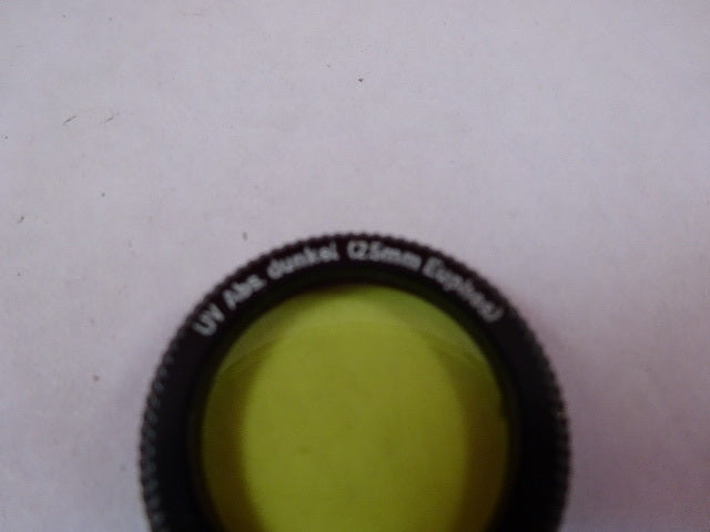 UV ABS. DUNKEL FILTER 25mm EUPHOS OPTICS MICROSCOPE PART AS IS #Z4-A-04
