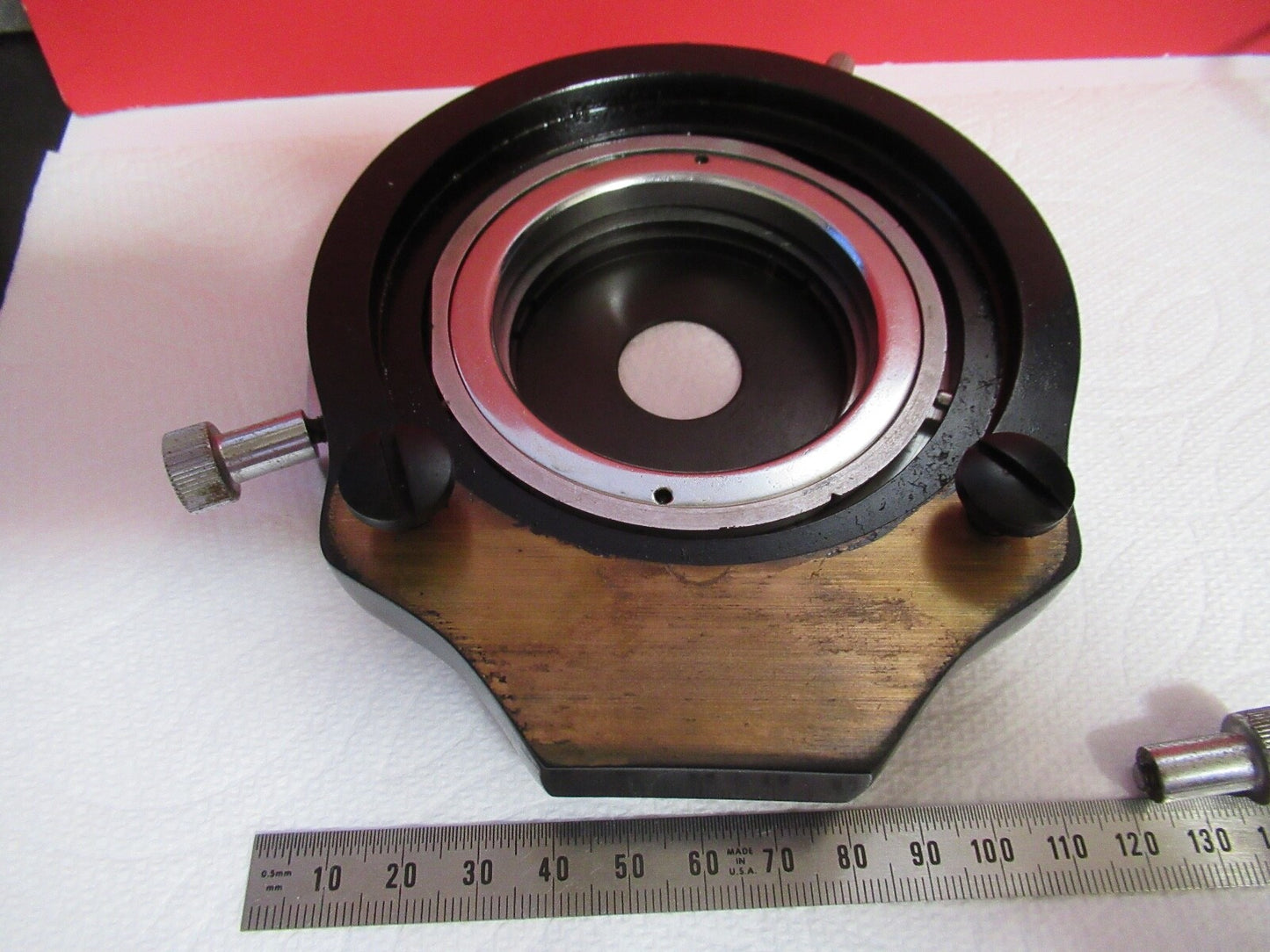 SPENCER ANTIQUE FOR PARTS STAGE TABLE POL MICROSCOPE PART AS PICTURED Q2-55